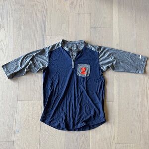 Nike Navy and Gray 3/4 Sleeve Tee